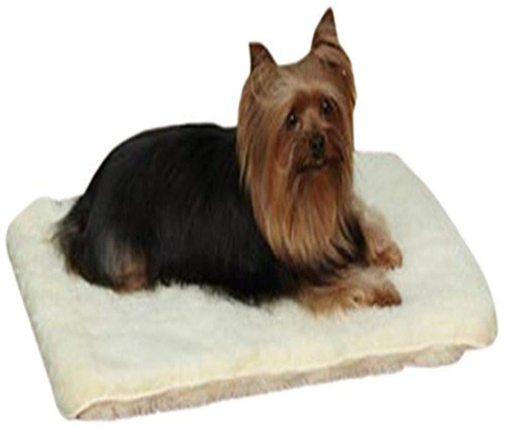 Slumber Pet Double-Sided Sherpa Mats - Versatile and Comfortable Mats for Dogs and Cats - X-Small, Natural X-Small (17.75 L x 11.75 W -Inches) - PawsPlanet Australia