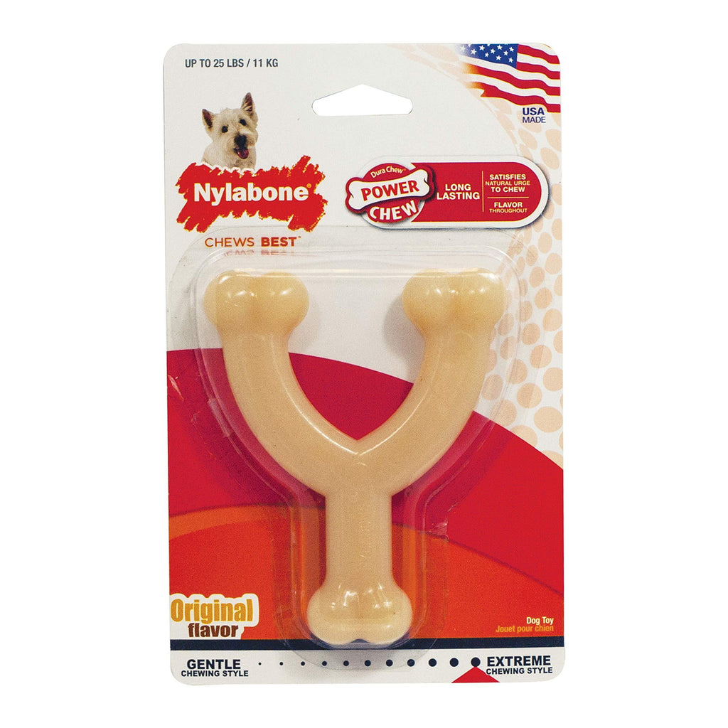 Nylabone Wishbone Power Chew Dog Toy Original Flavor Small/Regular - Up to 25 lbs. - PawsPlanet Australia