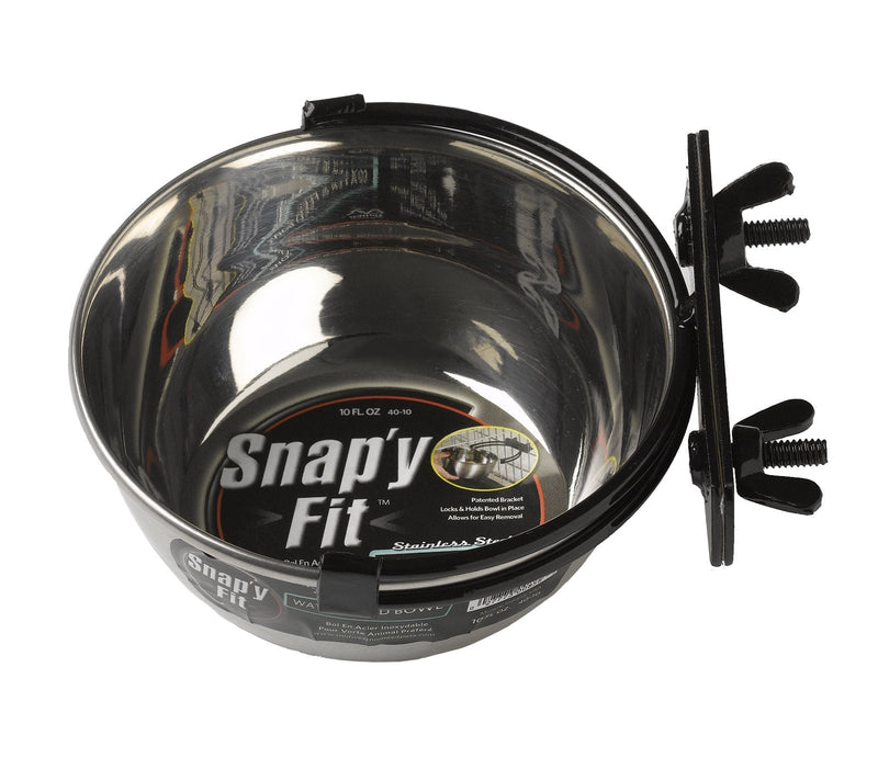 Midwest Homes for Pets Snap'y Fit Stainless Steel Food Bowl/Pet Bowl for Dogs & Cats 10 Ounces (1.25 cups) - PawsPlanet Australia