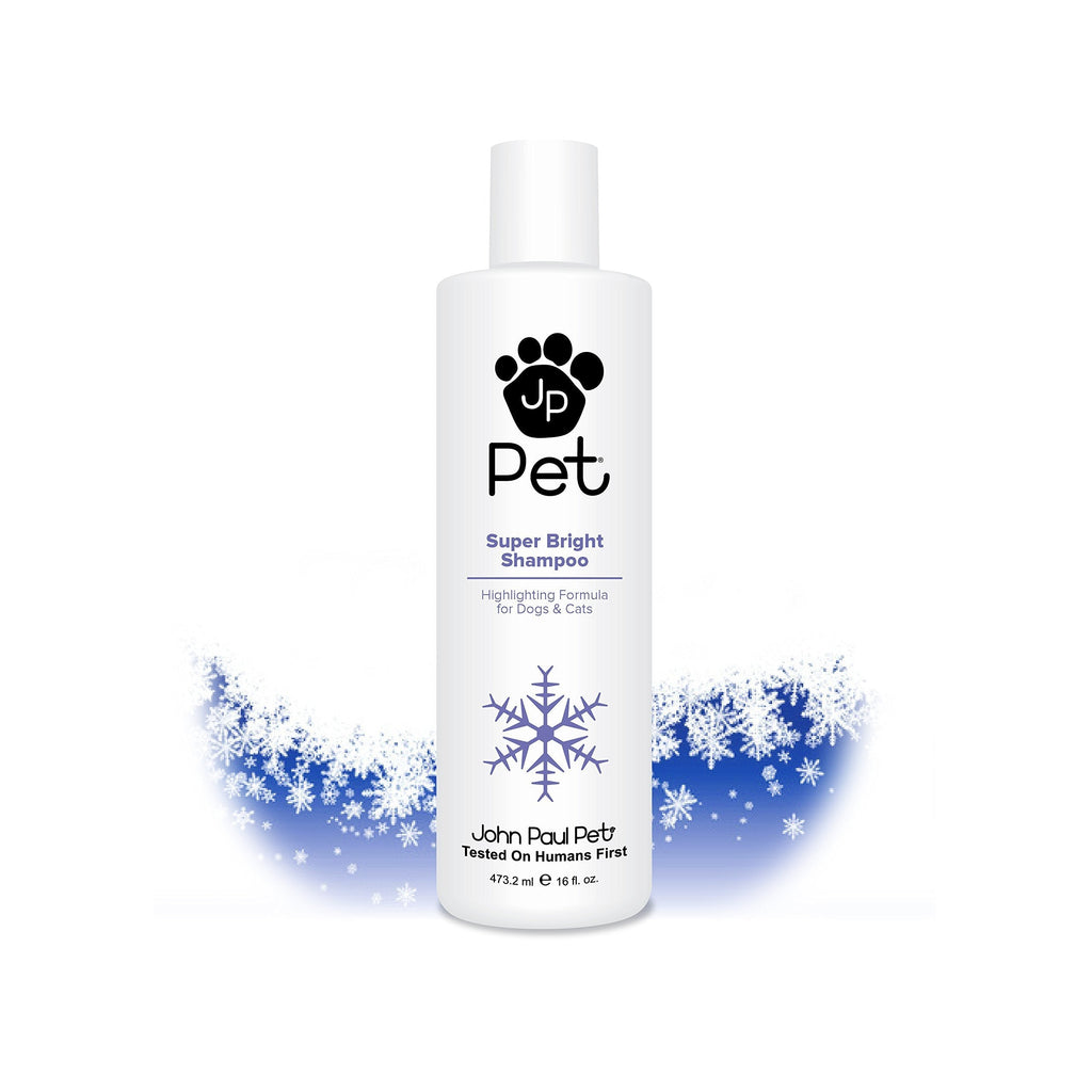 [Australia] - John Paul Pet Super Bright Shampoo for Dogs and Cats, Highlighting Formula Safely Whitens and Brightens Fur, 16-Ounce 
