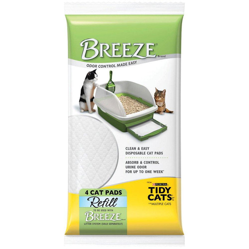 [Australia] - Breeze Tidy Cat Litter Pads 16.9"x11.4"(1 pack of 4 pads) 
