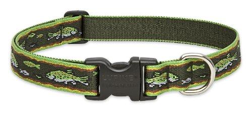 [Australia] - Lupine Pet Brook Trout 1" Adjustable Large Dog Collar 1"W; 12-20" Neck 