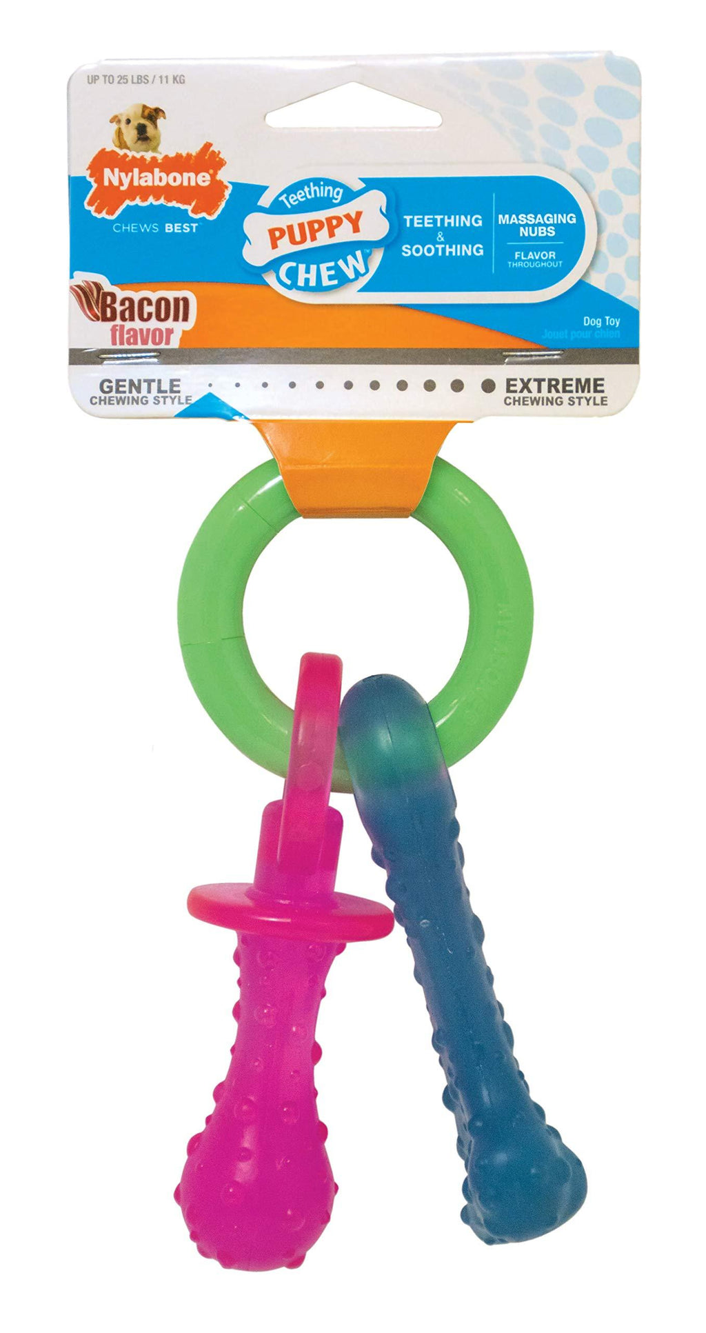 [Australia] - Nylabone Just for Puppies Extra Small Pacifier Bone Puppy Dog Teething Chew Toy X-Small 