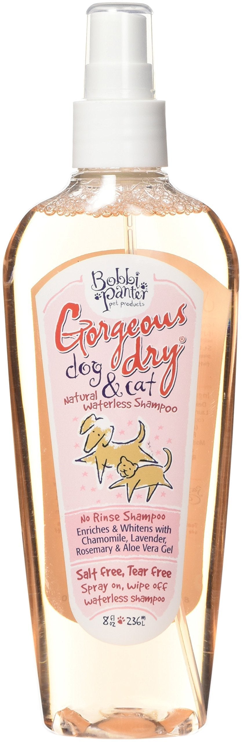 [Australia] - Bobbi Panter Gorgeous Dry Dog & Cat No-Rinse Shampoo Spray, 8oz, Pink 8 Ounce 