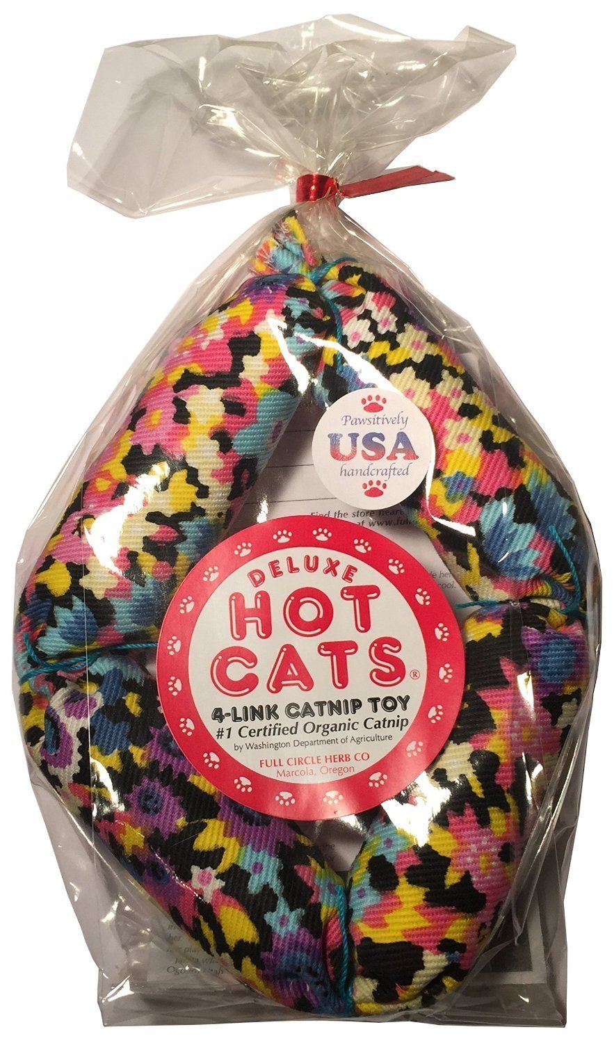 [Australia] - Hot Cats Deluxe Four Link Catnip Sausage Cat Toy - Variety Design 17" Hot Cat 