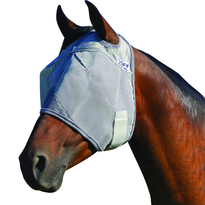 Cashel Crusader Standard Fly Mask Grey Horse - PawsPlanet Australia