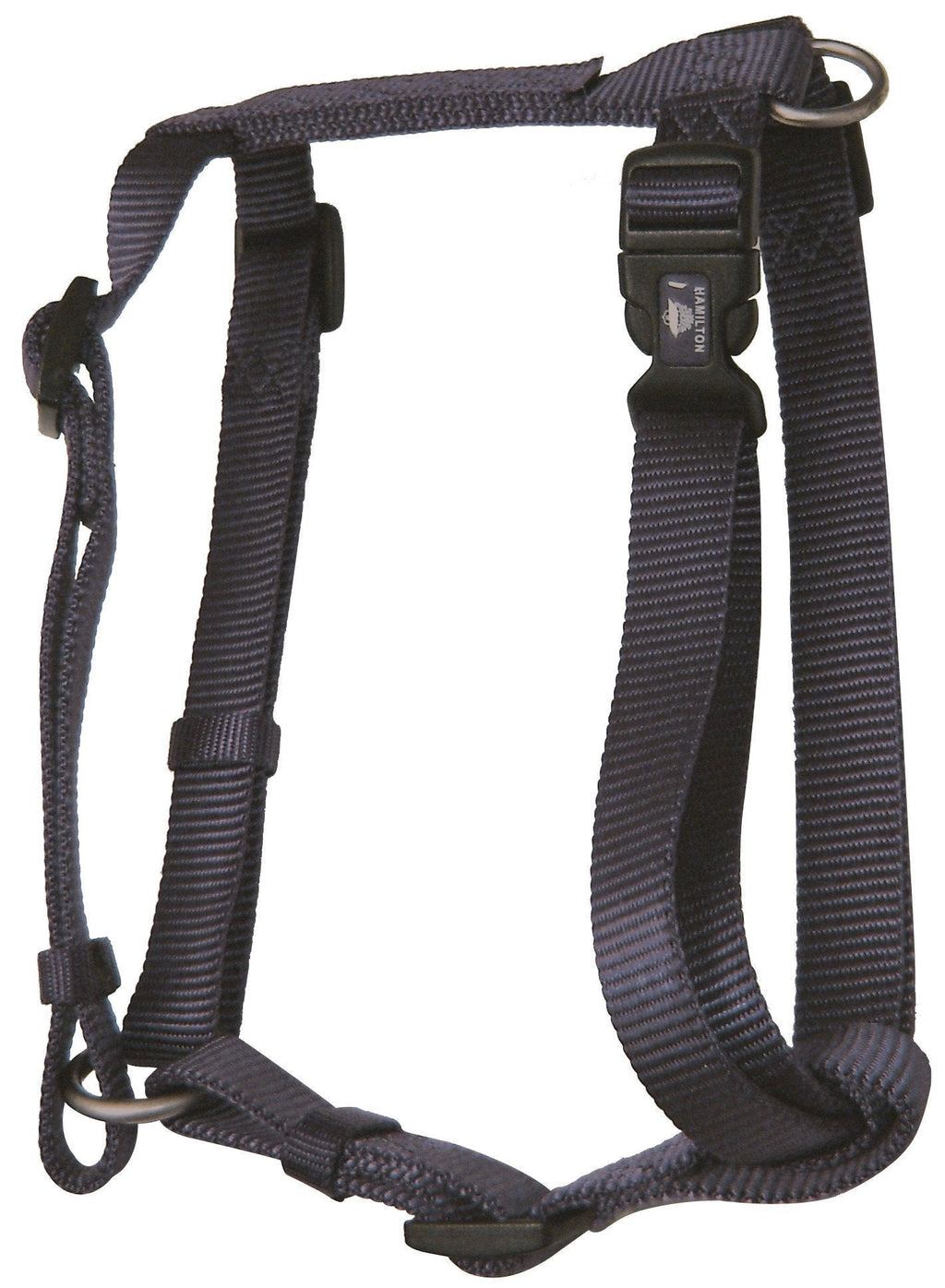 [Australia] - Hamilton Adjustable Comfort Dog Harness Fits Chest Size 20-Inch to 30-Inch with Brushed Hardware Ring, Medium, Graphite 