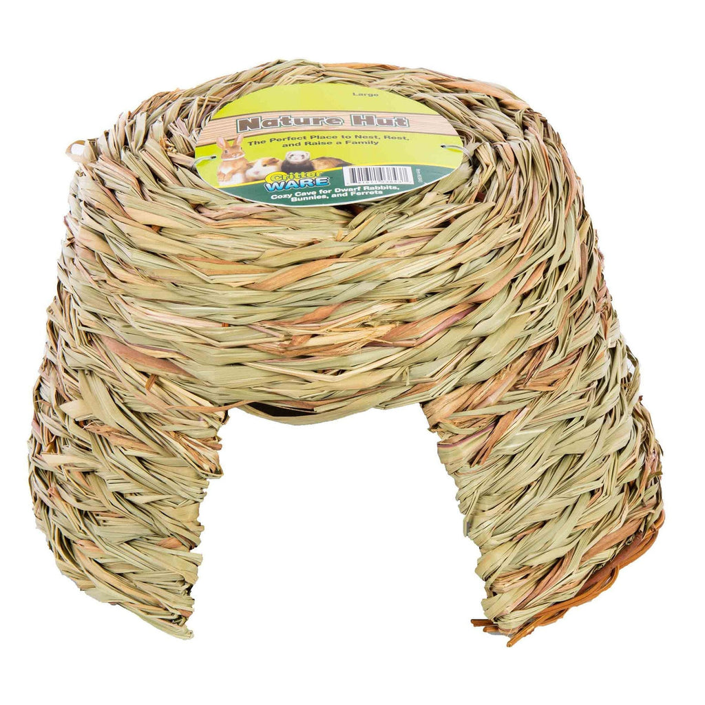 Ware Manufacturing Natural Willow and Grass Pet Hut for Small Pets, Large - PawsPlanet Australia