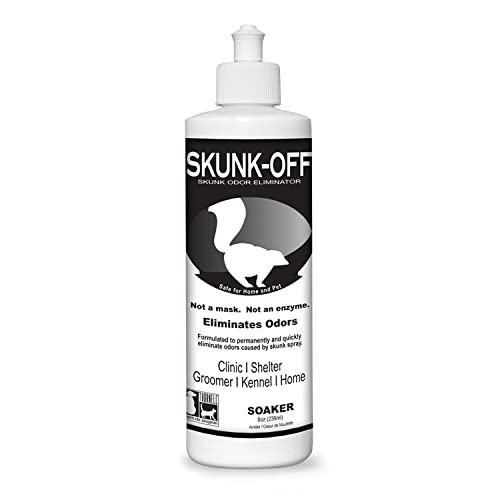 Skunk Off – Ready to use Skunk Odor Remover for Dogs, Cats, Carpet, Car, Clothes & More – Non-Enzymatic Formula 8-Ounce - PawsPlanet Australia