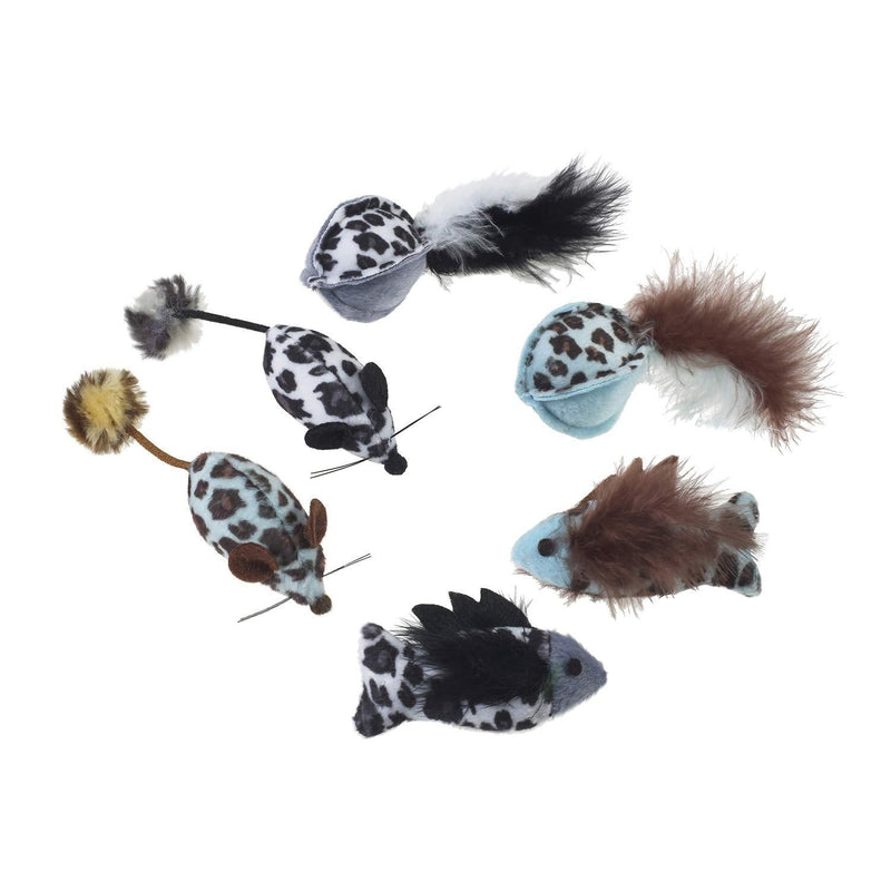 [Australia] - Ethical Animal Print Rattle with Catnip, 2-Pack 