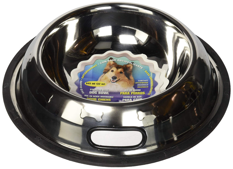 [Australia] - Dogit Hagen Stainless Steel Non-Spill Dog Dish 32-Ounce Standard Packaging 