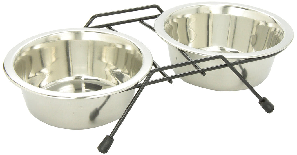 Dogit Stainless Steel Raised Dog Bowls with Plastic Cover for Both Dogs and Cats Small Wire Frame - PawsPlanet Australia