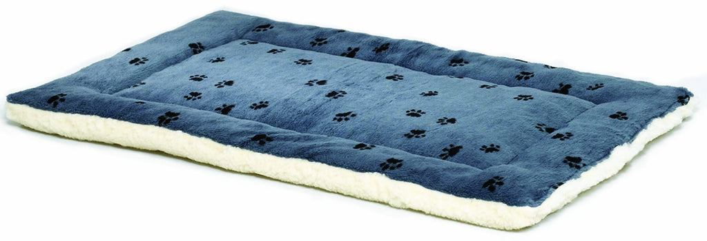 MidWest Homes for Pets Reversible Paw Print Pet Bed in Blue/White, Dog Bed Measures 18-Inch - PawsPlanet Australia