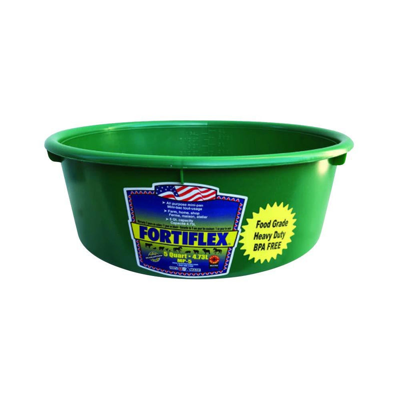 [Australia] - Fortiflex Mini Feed Pan for Dogs and Horses, 5-Quart, Green 