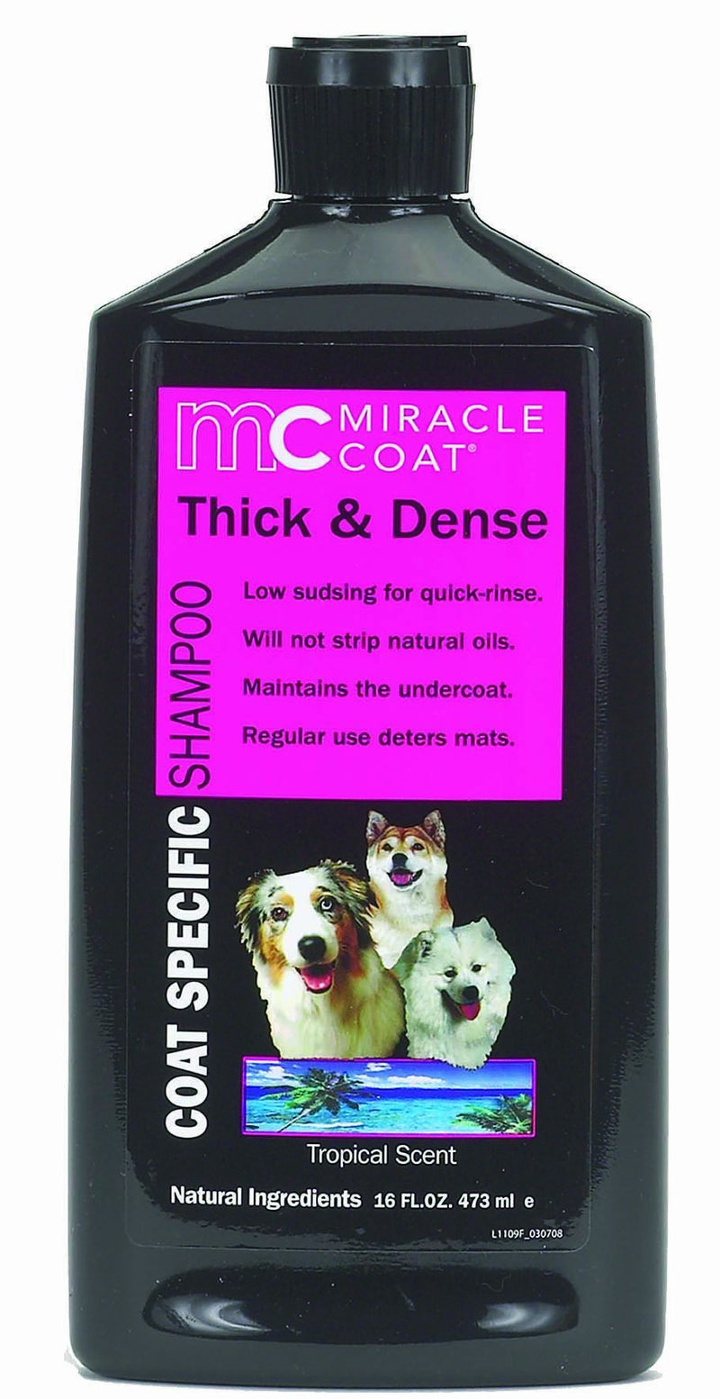 [Australia] - Miracle Coat Dog Shampoo, Coat Specific for Thick and Dense Coats, 16-Ounce Bottle 