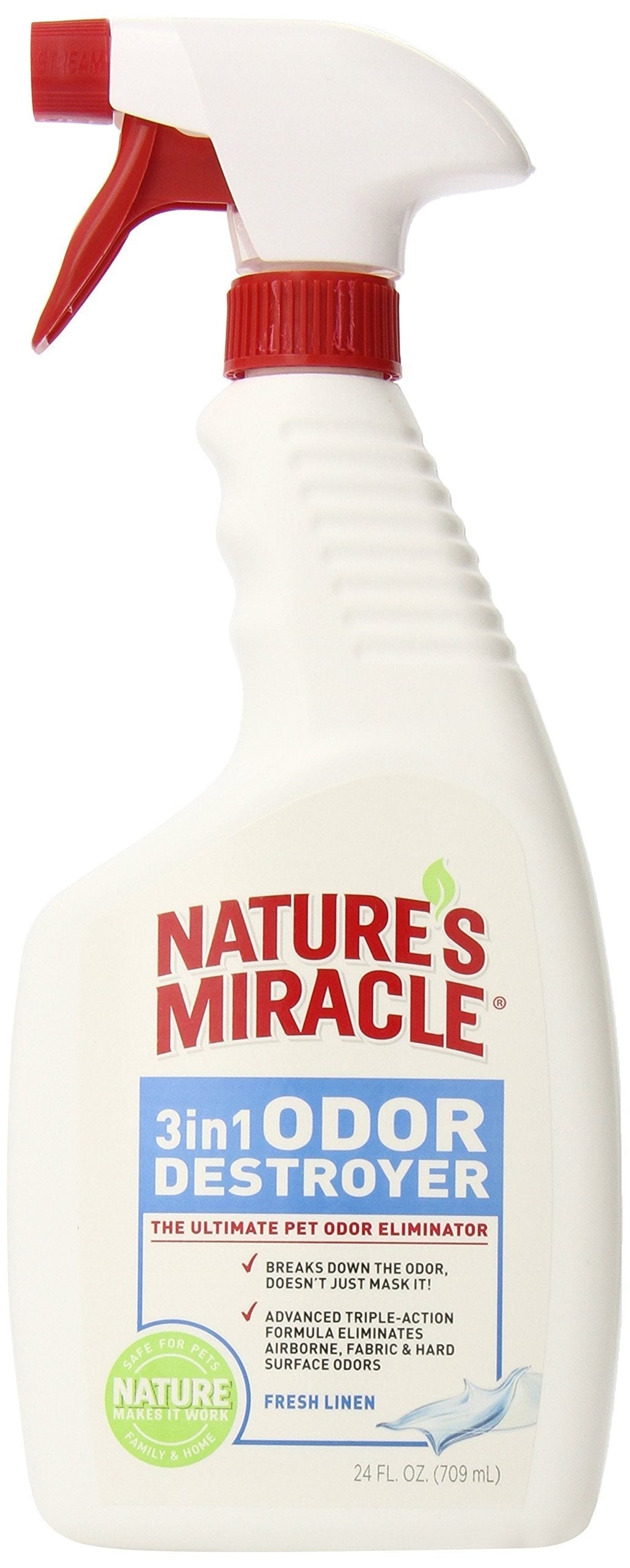 [Australia] - Nature's Miracle P-5452 3-in-1 Odor Destroyer, Fresh Linen Scent, 24-Ounce 