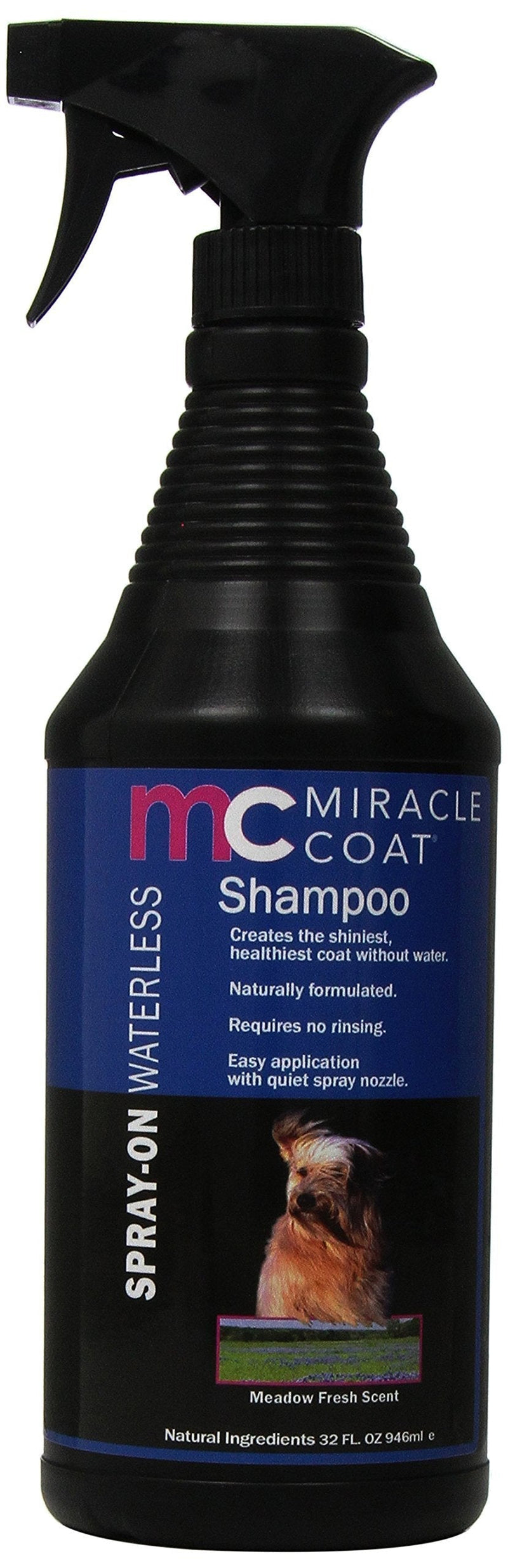 [Australia] - Miracle Coat Spray on Waterless Dog Shampoo, 32-Ounce 