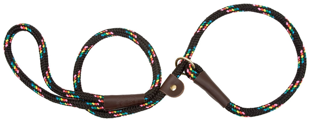 [Australia] - Mendota Dog Products British Style Slip Leash, 1/2-Inch by 4-Feet, Black Confetti 