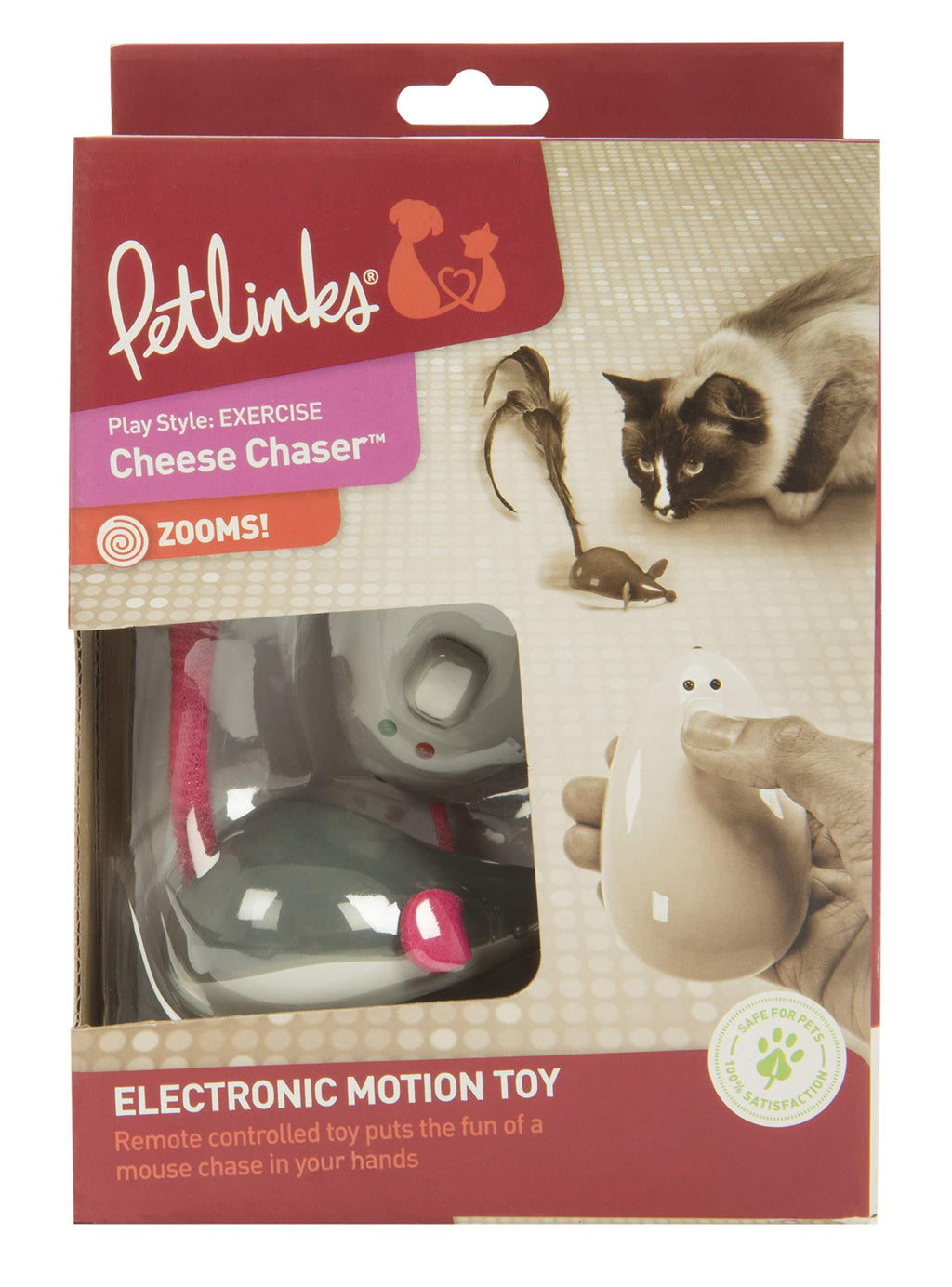 Petlinks Electronic Motion Cat Toys Cheese Chaser - PawsPlanet Australia