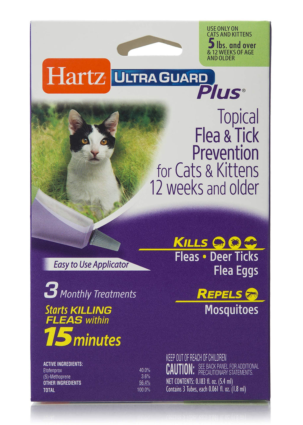 Hartz UltraGuard Plus Drops for Cats, Over 5-Pound - PawsPlanet Australia