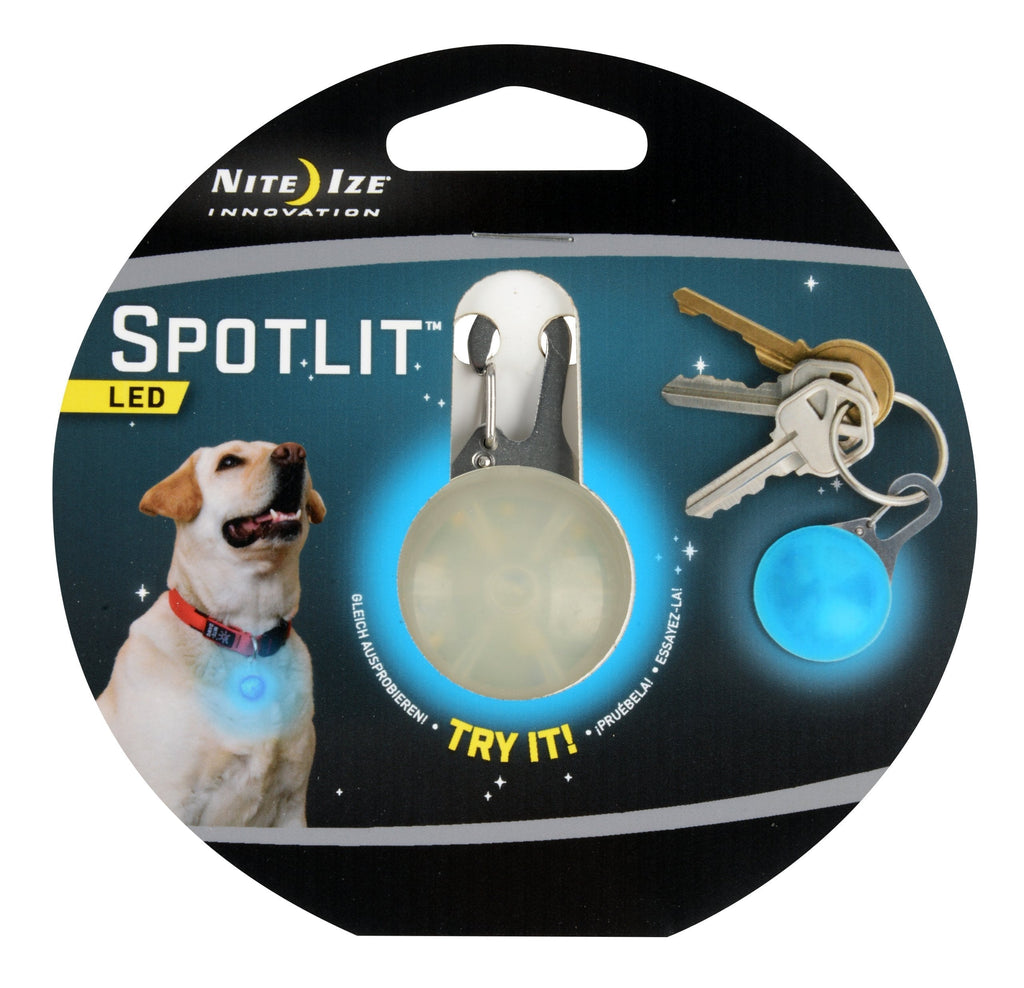 [Australia] - Nite IZE SpotLit Clip-On LED Light with Carabiner, Weather Resistant Blue Legacy Packaging 