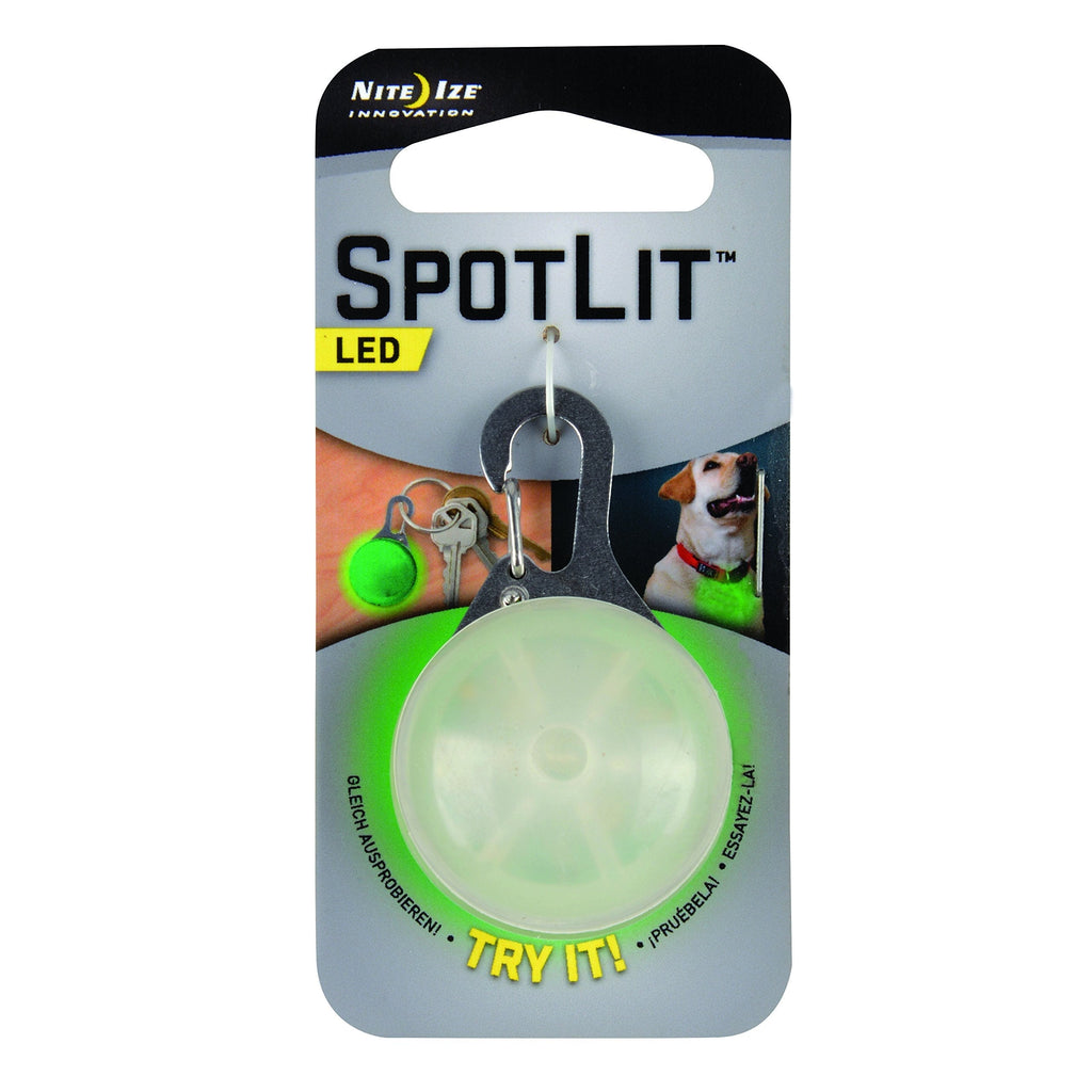 [Australia] - Nite Ize SLG-06-28 SpotLit Clip-On LED Light with Carabiner, Weather Resistant, Eco Pkg, Green 