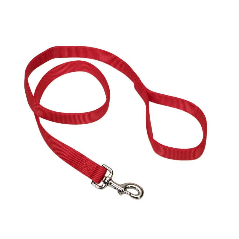 [Australia] - Coastal Pet Double-Ply Nylon Dog Leash, Red Color | 1" Wide by 6-Feet Long | 