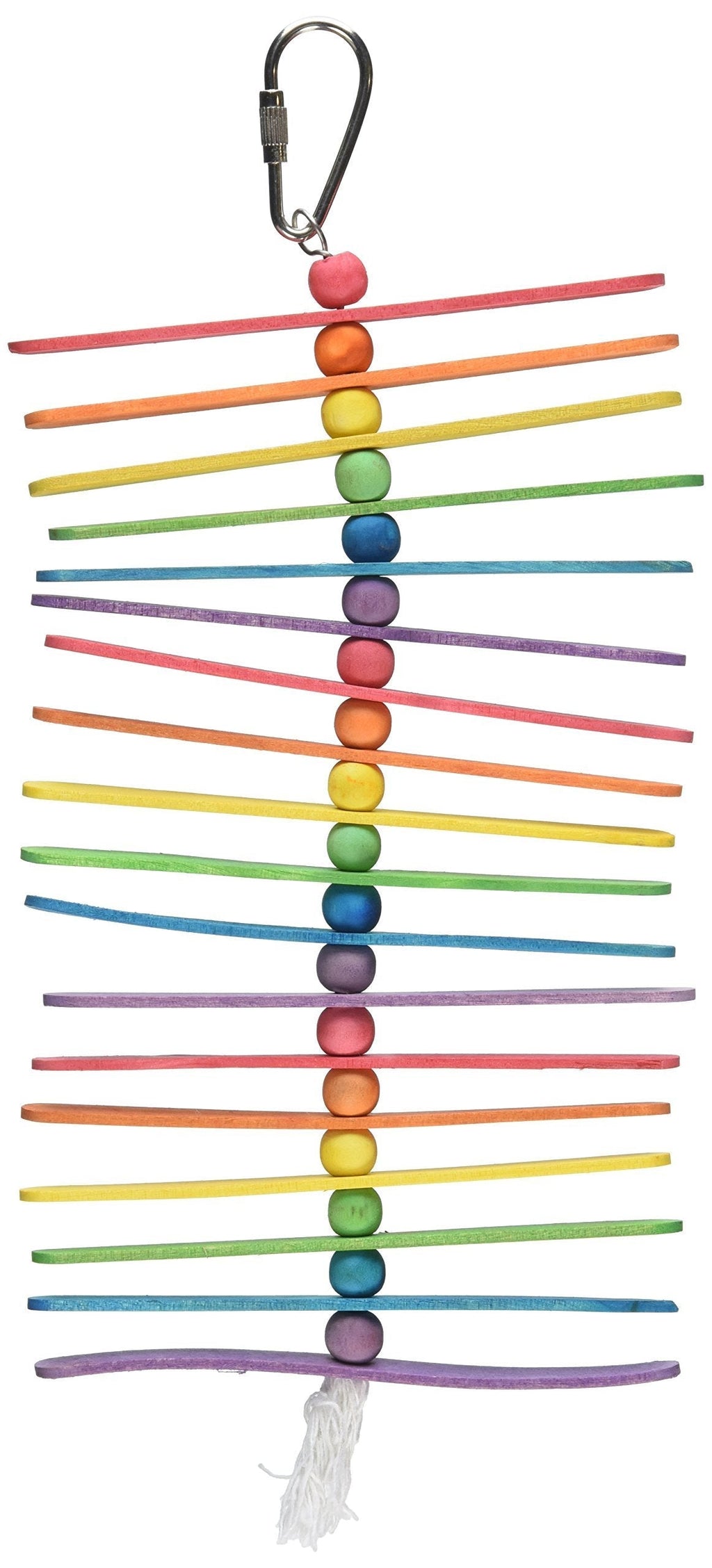 [Australia] - Featherland Paradise, Colorful Popsicle Sticks & Beads Pet Bird Toy, Bright Colors, Great for Chewing Helicoptor Sticks & Beads (Rainbow) 