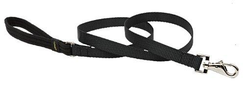 [Australia] - LupinePet Basics 3/4" Black Leashes for Medium and Larger Dogs Leash:  3/4"W; 4-Foot 