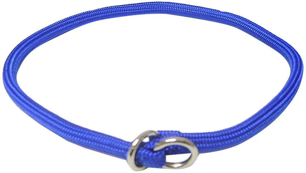 [Australia] - Hamilton Round Braided Choke Nylon Dog Collar 5/16" x 22" blue 