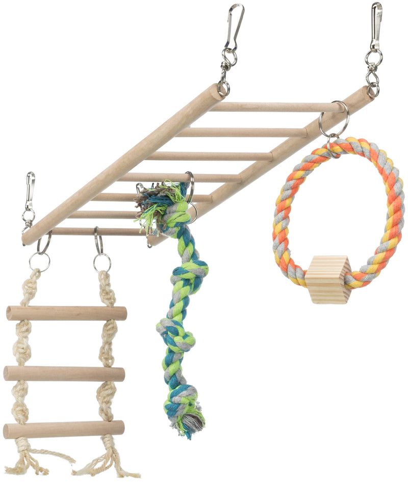 TRIXIE Small Animal Suspension Bridge, Cage Accessories, Pet Toys for Rats, Ferrets, Natural, 13.7x5.9 Inch (Pack of 1) (6905) - PawsPlanet Australia