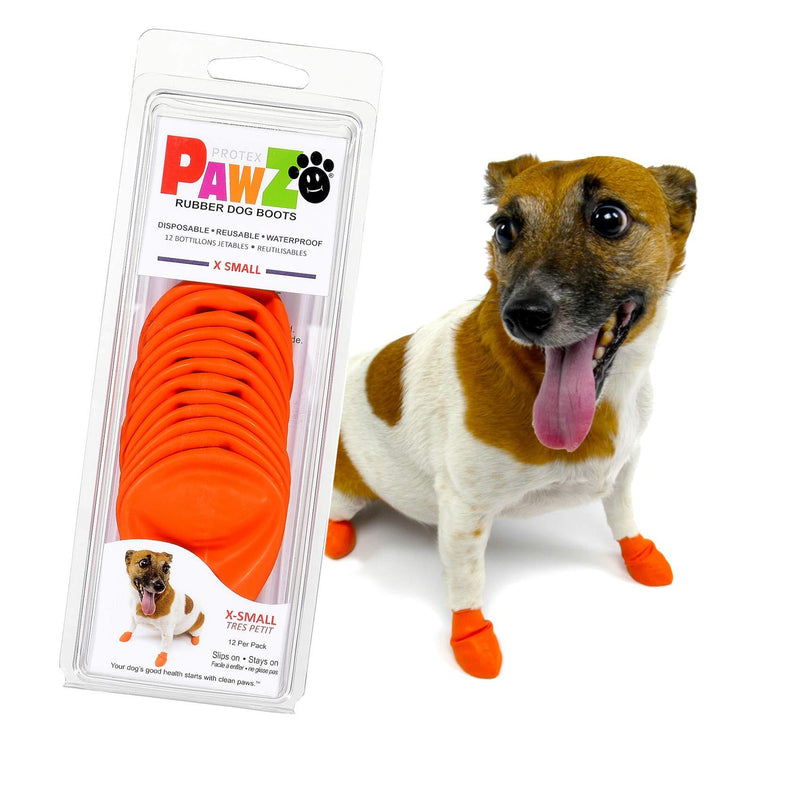PawZ Color Dog Boots (X-Small) | Dog Paw Protection with Dog Rubber Booties | Dog Booties for Winter, Rain and Pavement Heat | Waterproof Dog Shoes for Clean Paws - PawsPlanet Australia