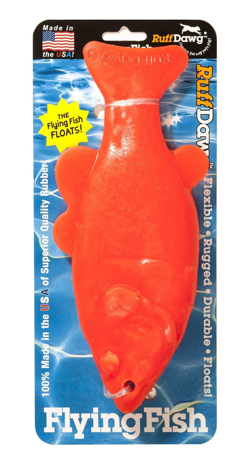 [Australia] - Ruff Dawg Flying Fish Floating Dog Toy Assorted Neon Colors Assorted bright colors 