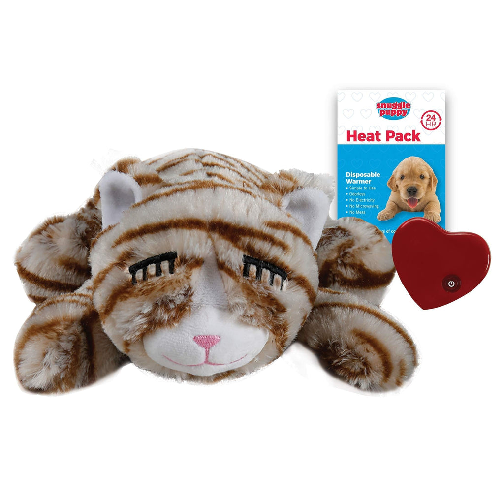 SmartPetLove - Snuggle Kitty - Behavioral Aid Toy for Pets - Tan Tiger - PawsPlanet Australia