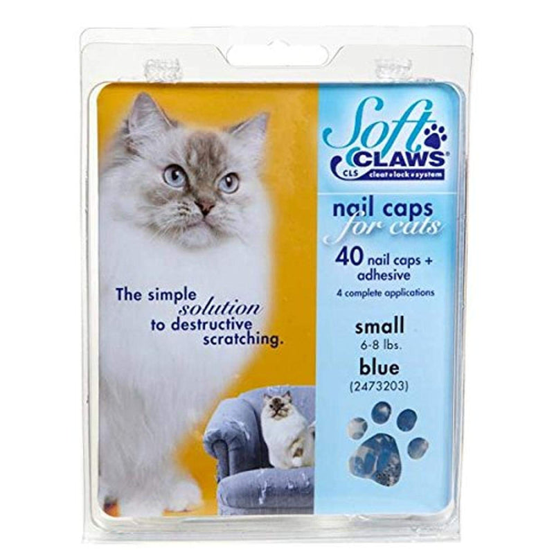 Soft Claws for Cats - CLS (Cleat Lock System), Size Small, Color Blue - PawsPlanet Australia