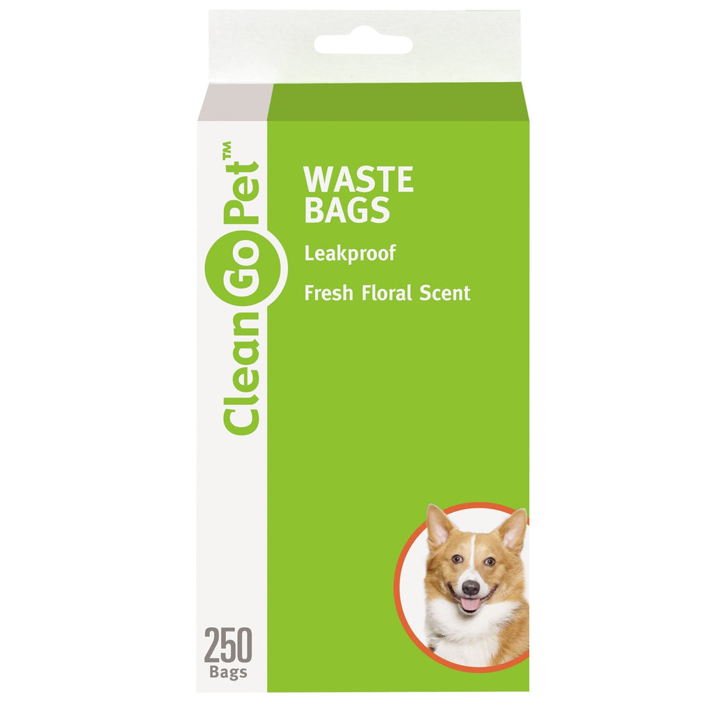 [Australia] - Clean Go Pet Fresh Scent Doggy Waste Bags, Convenient, Leakproof, Plastic, Scented Poop Bags 250 Count 