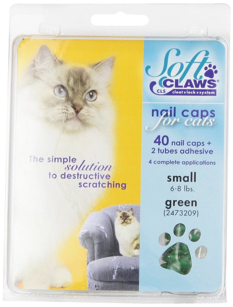 [Australia] - Soft Claws for Cats - CLS (Cleat Lock System), Size Small, Color Green 