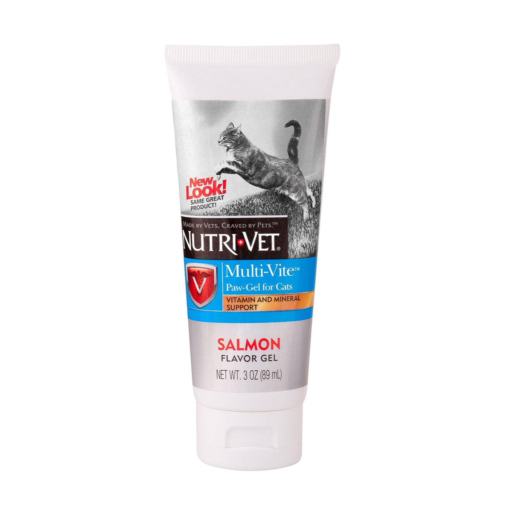 Nutri-Vet Multi-Vite Multivitamin Paw Gel for Cats | Daily Vitamin and Mineral Support | Salmon, 3 Ounce Tube - PawsPlanet Australia