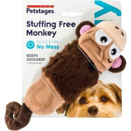 [Australia] - Petstages Just For Fun No Stuffing Plush LiL Squeak Monkey Dog Toy for Small Dogs 