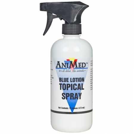 AniMed Blue Lotion Topical Antiseptic for Horses Dogs Cats Cows Sheep and Goats 16-Ounce - PawsPlanet Australia