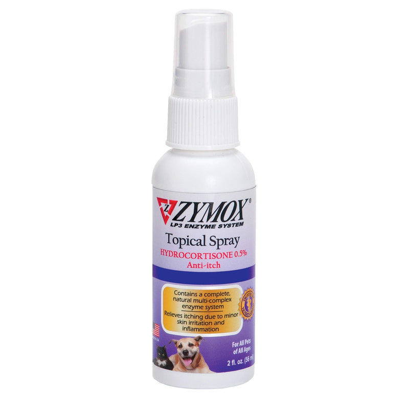 Pet King Brands Zymox Pet Spray with Hydrocortisone, 2-Ounce 2 oz - PawsPlanet Australia