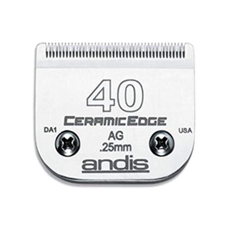 [Australia] - Andis CeramicEdge Carbon-Infused Steel Detachable Pet Clipper Blade 40: 1/100" (0.25 mm) 