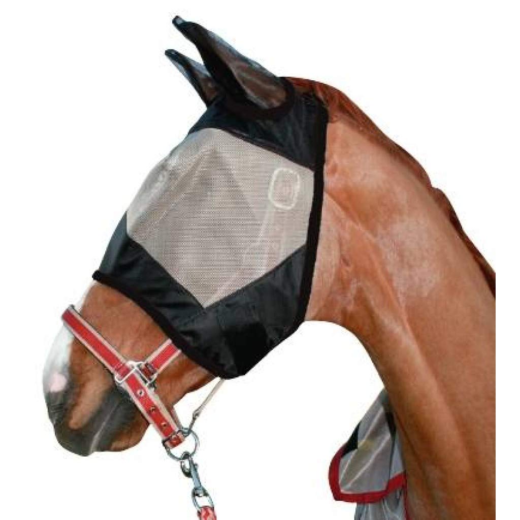 HKM Fly Mask for Protection/Taupe/Black - PawsPlanet Australia