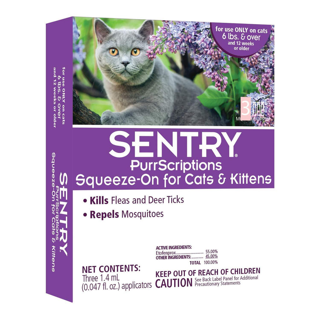 [Australia] - Sentry PurrScriptions Flea and Tick Squeeze-On Cat Over 5 