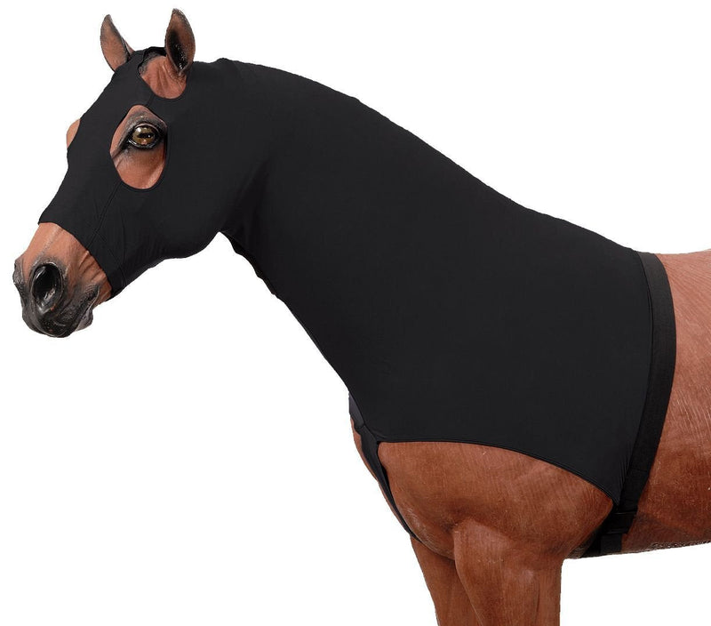 Tough 1 Spandex Mane Stay Hood Small Black - PawsPlanet Australia