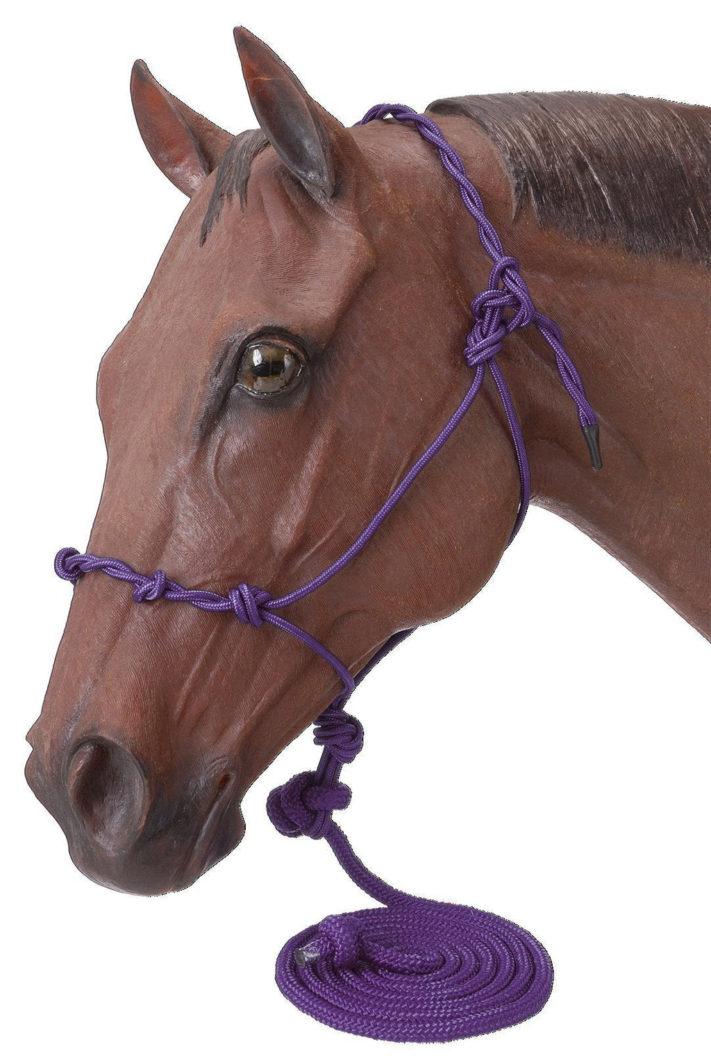 Tough 1 Poly Rope Halter W/Knots & 14Ft Lead Purple - PawsPlanet Australia