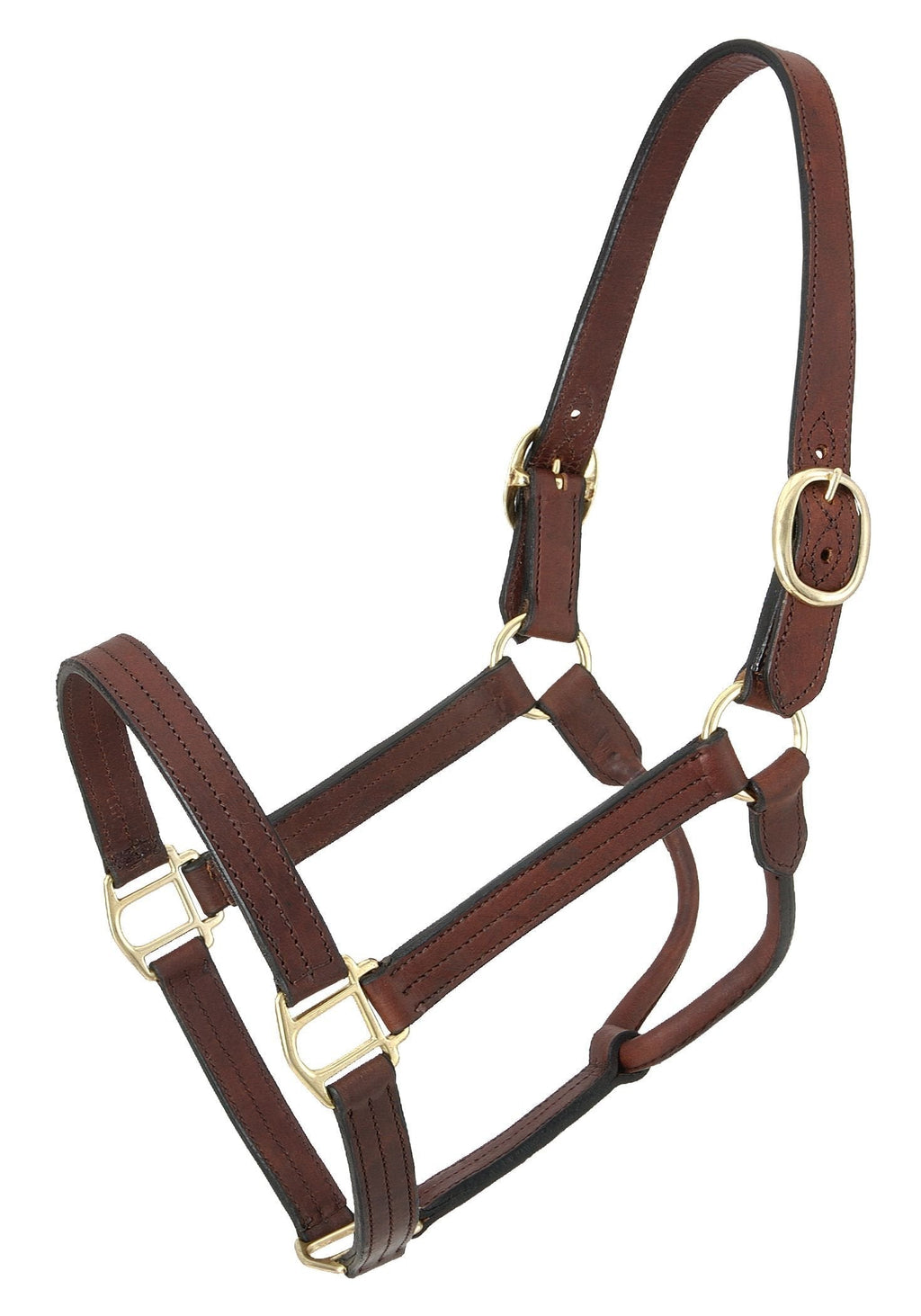 Tough 1 Royal King Leather Track Halter Horse Brown - PawsPlanet Australia