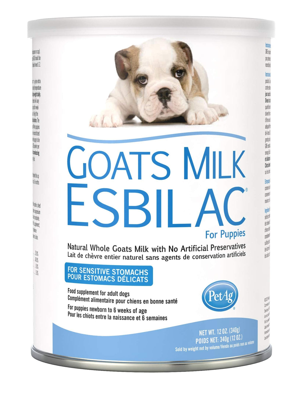PetAg Esbilac Goat's Milk Powder Puppy Milk Replacer - Milk Formula for Puppies with Sensitive Digestive Systems 12 Ounce (Pack of 1) - PawsPlanet Australia