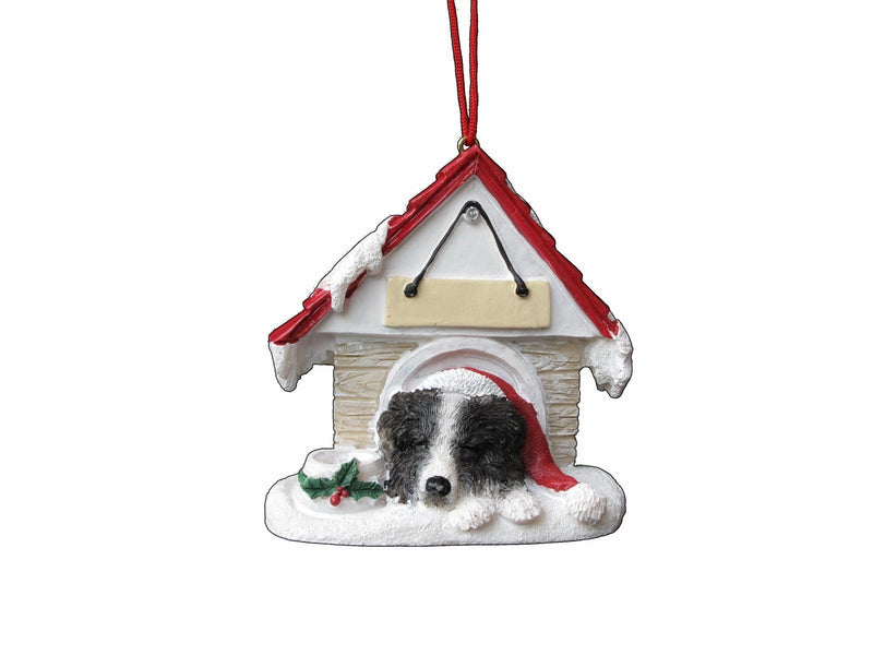 [Australia] - Border Collie Ornament A Great Gift For Border Collie Owners Hand Painted and Easily Personalized "Doghouse Ornament" With Magnetic Back 