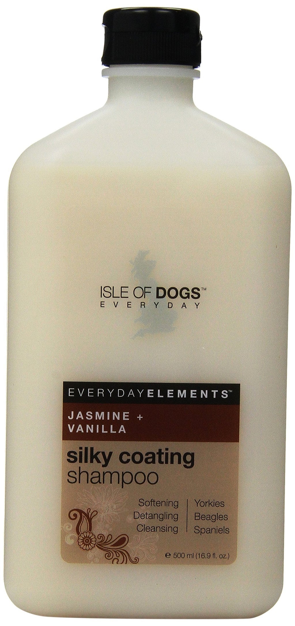 Everyday Isle of Dogs Silky Coating Dog Shampoo for Yorkies,Beagles and Spaniels (16.9 oz/Jasmine and Vanilla) 16oz - PawsPlanet Australia